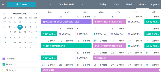 JavaScript Scheduler Widget JavaScript event calendar Webix