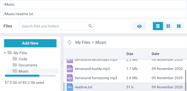 File Manager: Events 