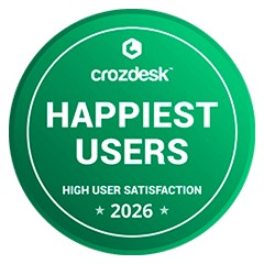 Crozdesk Happiest Users 2026 Award