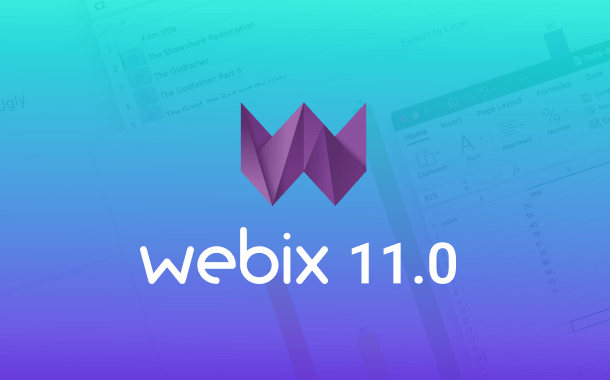 Webix 11.0 Release: Core Updates, Extended Functionalities in SpreadSheet and File Manager and more