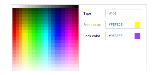 Webix JS ColorPicker and Colorboard