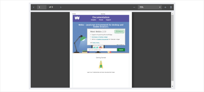 PDF Viewer widget